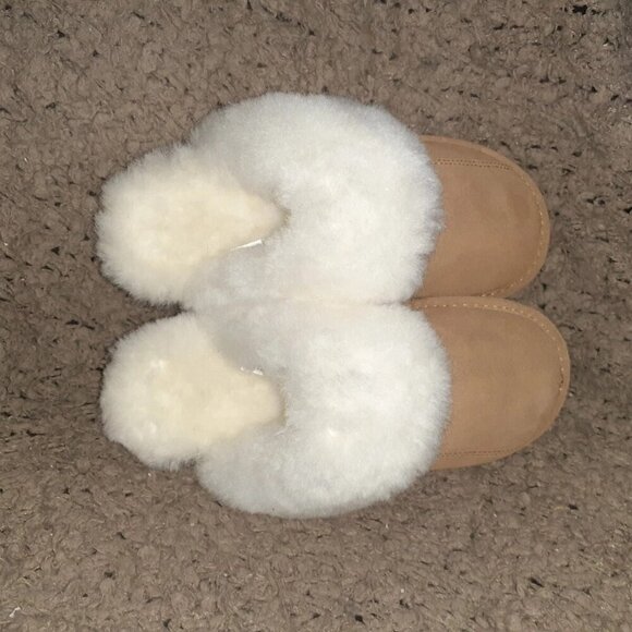 TILLEY-Chestnut Suede Upper-Off-White Shearling/Sheepskin Inners-Size 37/6-NWOB - Picture 6 of 7